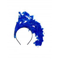 Tiara Espiral Penas - Azul