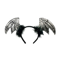 Tiara Halloween Asa de Morcego - Prata