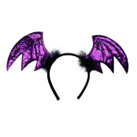 Tiara Halloween Asa de Morcego - Roxo