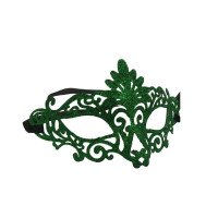 Mascara Veneziana Vazada com Glitter Verde 