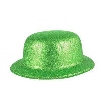 Chapéu Coquinho Transparente com Glitter - Verde Limão