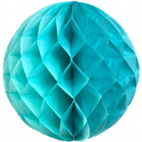 Enfeite Bola de Papel Colmeia - Azul Tiffany