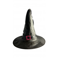 Chapéu de Bruxa com Led Preto