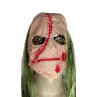 Máscara Halloween Látex - Rosto Com Cicatriz