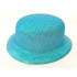 Chapéu Coquinho Transparente com Glitter - Azul Turquesa