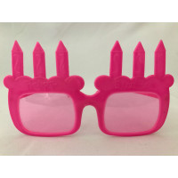 Óculos com Lente Feliz Aniversário - Rosa Pink