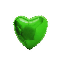 Balão Coração 20" 50 Cm Metalizado - Verde Limão