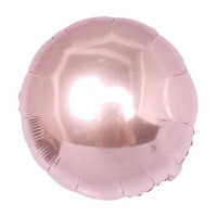 Balão Redondo 18" 46 cm Metalizado - Rosê