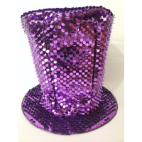 Cartola Lantejoula Metalizada - Roxo
