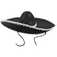 Chapéu Mexicano Sombrero - Prata
