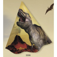 Chapéu Aniversário 16 Cm com 8 - Dinossauro