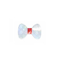 Gravata Borboleta Holográfica com 12 - Prata
