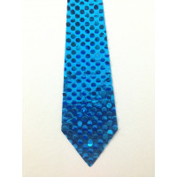 Gravata Lantejoula Metalizada - Azul Turquesa