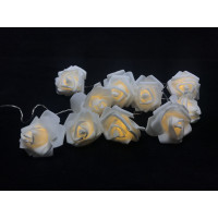 Varal de Flores com LED - Branco