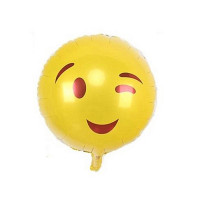 Balão Metalizado Emoji  45 Cm - Piscadinha
