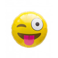 Balão Metalizado Emoji  45 Cm - Língua para Fora