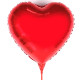 Balão Coração 12" 30 Cm Metalizado - Vermelho