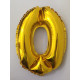 Balão Metalizado Número 40" 1 m 0 a 9  - Dourado - 2