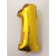 Balão Metalizado Número 40" 1 m 0 a 9  - Dourado - 3