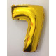 Balão Metalizado Número 25" 70 cm - Dourado - 9