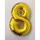 Balão Metalizado Número 25" 70 cm - Dourado - 10