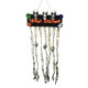 Cortina Happy Halloween c/ Caveiras - Preto c/ Estampas de Caveiras Dourada