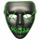 Máscara Halloween Sem Face Preta com LED - Verde Limão - 2
