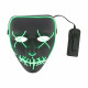 Máscara Halloween Sem Face Preta com LED - Verde Limão - 3